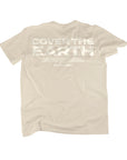 COVER THE EARTH monochrome sand T-Shirt and puff logo